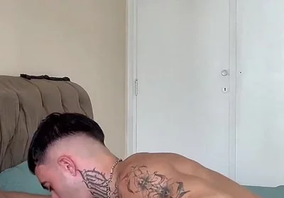 Tatted Papi Fucked by Muscle Bareback Sexy Hung Big Dick Latino