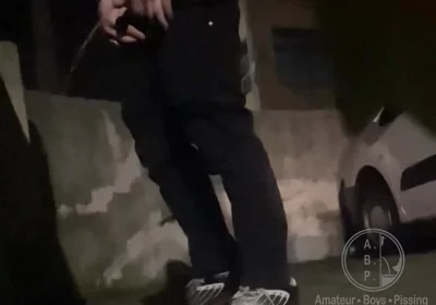Amateur Boy Caught Peeing in the Street After Party