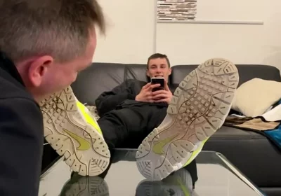German smoking master sneaker licking