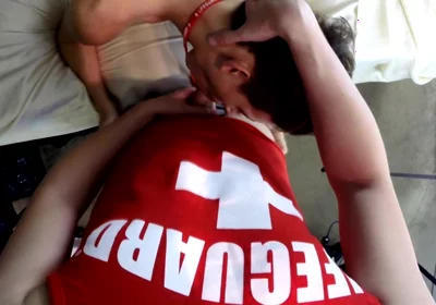 Bareback Lifeguard Twinks