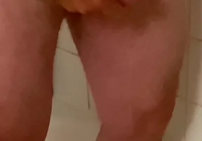 Using the Cum I Saved as Lube for Shower Wank