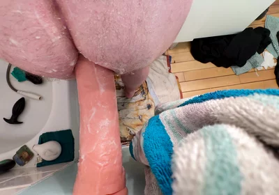 Riding Huge 15 Inch King Cock Dildo Again