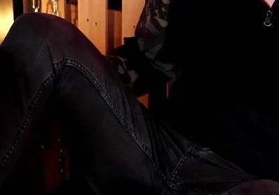 Tom Dominates the Chastity Slave with Leather Boots (4k)