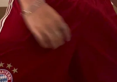 Soccer Player Gives Foot and Ass Massage to Himself