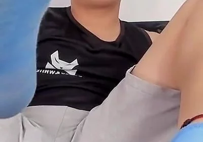 Love the Feet of Your Master Tomasstyl in Its Blue Sports Tights