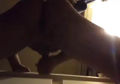 Cumming on the Bathroom Table
