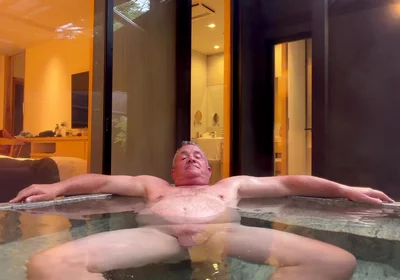 Stripping Down and Getting in the Hot Tub.
