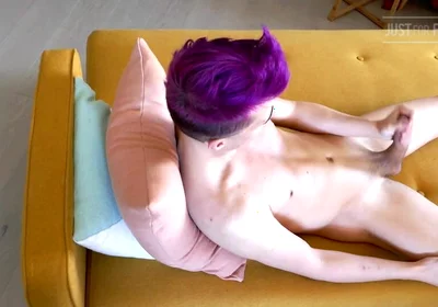 Colored Hair Twink Gets Horny
