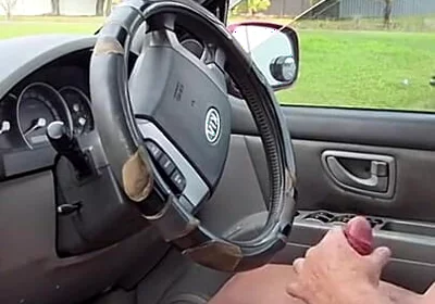 Wank off in the Car