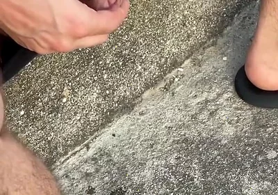 Amateur Straight Boy Lost a Bet He Has to Expose His Cock in the Street and Either Piss or Cum