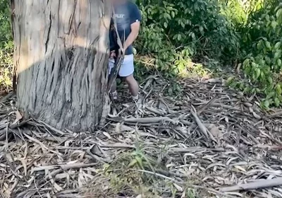 Amateur Straight Boy Caught Peeing Outdoors