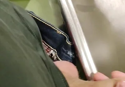 Young Skninny Boy Piss on the Train
