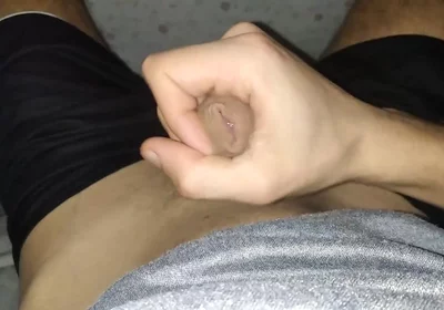 Morning Masturbation Under the Sheets of Beautiful Shaved Big Dick with Slow Cumshot