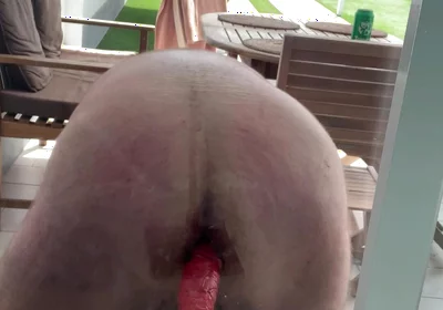 Riding a Big Dildo with My Fat Ass