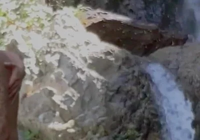Tatted Gay Stepdaddy Fucks Twink Public Hiking Waterfall Fucking Caught Hardcore Anal Big Cumshot Uncut