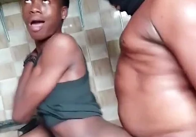 Big Stepfather Fucking My Visitor Inside Kitchen.