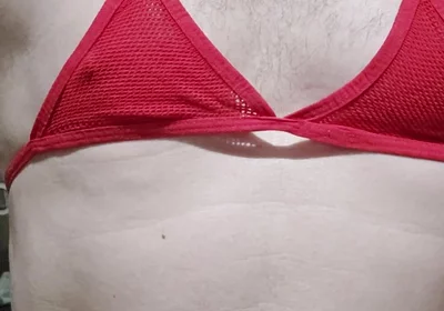 Playing in Fishnet Bra and Panties