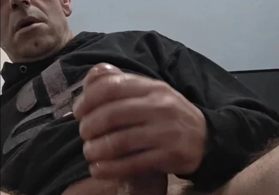 Handjob in Close-up of Straight Guy with Huge Cock