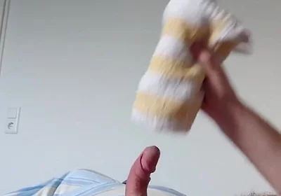 Small Cock Having Fun with the Towel