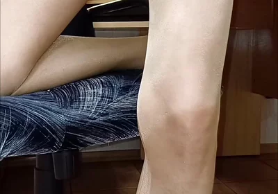 Handjob in Pantyhose After Work
