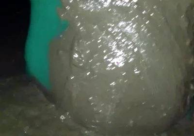 POV Pissing my nylon pantyhose leotard and mud play.