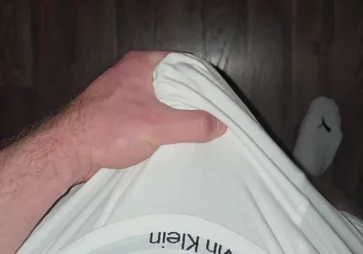Heavy Load! German-russian Squirts Through the Fabric of the White Ck Boxers!