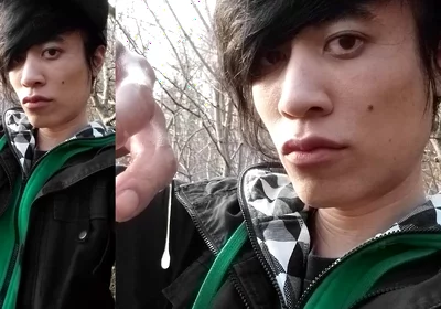 Outdoors, Jon Arteen Masturbates His Tumescent Twink Cock, Ejaculates Cum That Sticks to His Fingers and Slowly Drips.