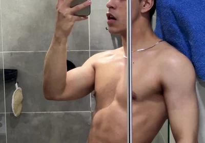 Touching My Cock Before Take a Shower