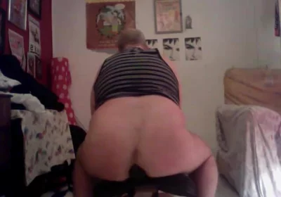 Stripping Wanking Dildo Fat Ass Pig