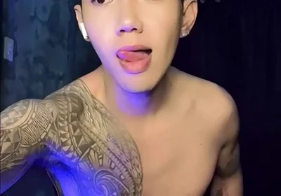 Inked Horny Twink Performed in a Live Webcam Show