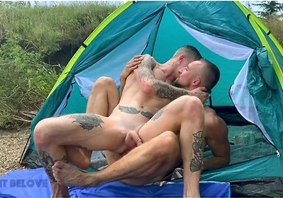 A Couple Of Hot Guys Have Wild Sex On A Public Beach, Causing Vacationers To React Aggressively - Katty West