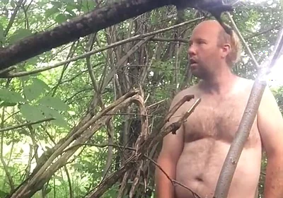 Outside Being Wild Jerking off