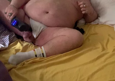 Fat Stepdaddy Wanks with Massage Toy