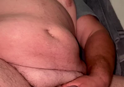 Bear Smoking and Stroking on the Toilet