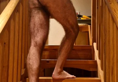 Hairy Walk up Stairs