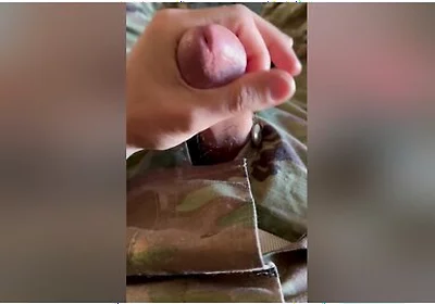 Soldier Relaxing On A Friday - Of Course It Will Involve Jerking Off My Throbbing Cock In My Uniform