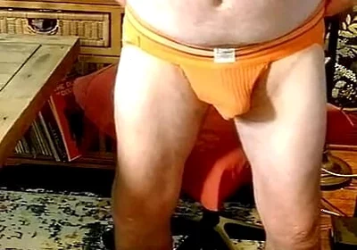 Quick Jerk in Orange Jock