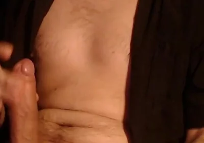 Nude Man Pumping Big Fucking Cock in Room