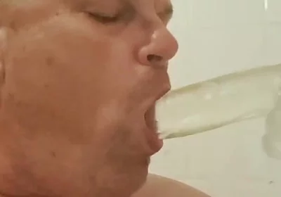 The Slut Is Clearly Addicted to Dildo Sucking