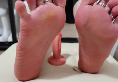 Dildo Footjob by My Smelly Stockings Feet