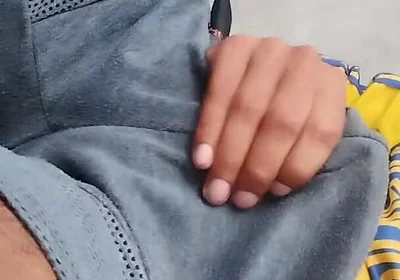 Man Gets Hot and Masturbates Under His Clothes