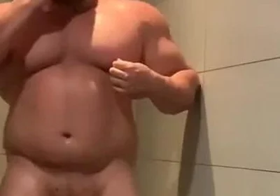 Jack Stacked Solo Masturbation in the Gym Shower