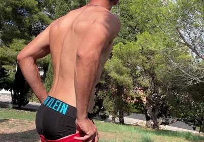 Short Risky Naked Flashing on Summer Day