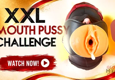 A Really Big Xxl Cock Penetrates Through the Mouth Gag Into My Mouth Pussy