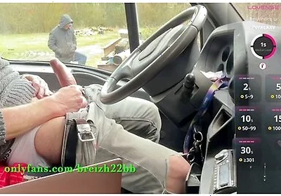 Big Package Tease In My Truck Rest Area Hookup