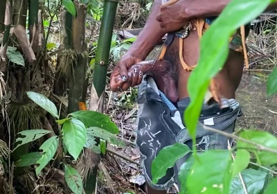 Pouring Cum in the Forest