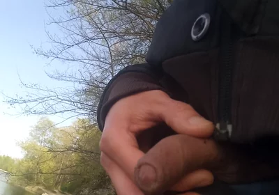 Jon Arteen Pulls Out His Beautiful Penis and Urinates Outdoors. Gay Porn with an Asian Twink
