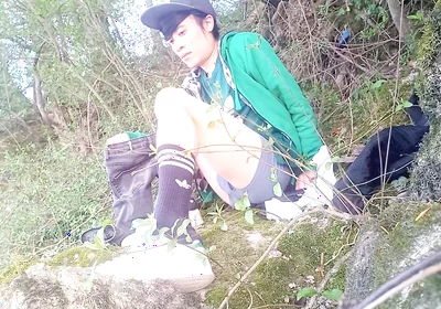 What Happens Behind the Scenes After Filming a Gay Twink’s Massive Outdoor Precum Cum Ejaculation Cleanup & Admiring the Scenery