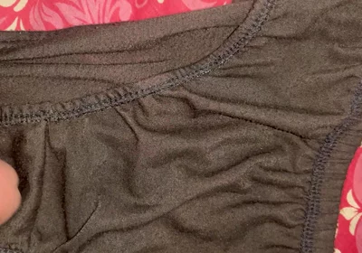 I cum on my Aunty Sangeeta's black panties.