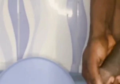 12inch Huge African Cock Getting Erected Takes Morning Piss